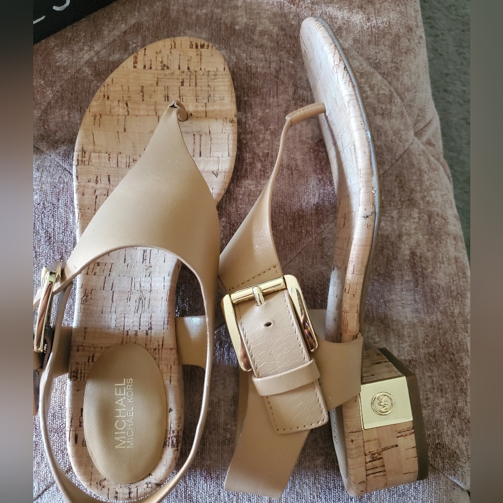 Michael Kors Beige Cork Sandals